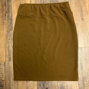 1XL Shein Brown Midi Skirt